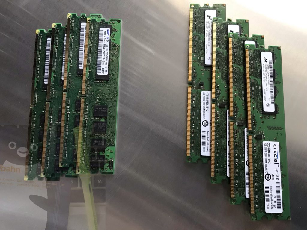XPS 630i メモリを4GBから8GBに交換